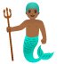 merman, medium-dark skin tone